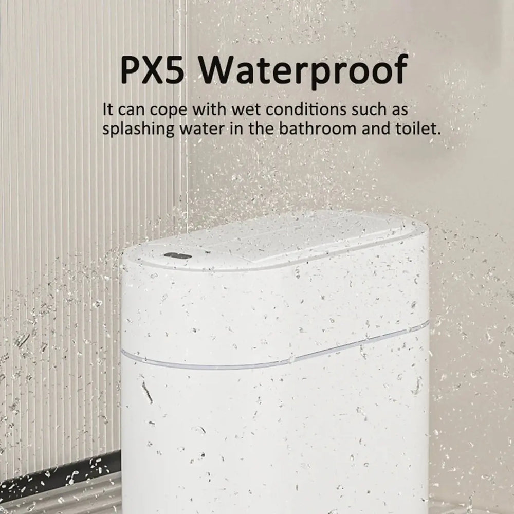 (ABLP) 9L Two-Way Automatic Bagging Adsorption Rubbish Bin Smart Sensor Trash Can with Lid Home Wall Mount Kitchen Dustbin