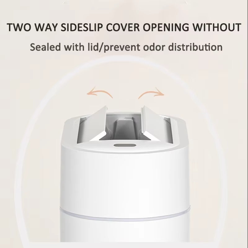9L Two-Way Automatic Bagging Adsorption Rubbish Bin Smart Sensor Trash Can with Lid Home Wall Mount Kitchen Dustbin Garbage Can