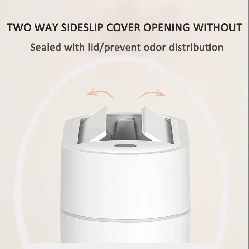 Two-Way Automatic Bagging Adsorption Rubbish Bin 9L Smart Sensor Trash Can with Lid Home Wall Mount Kitchen Dustbin Garbage Can