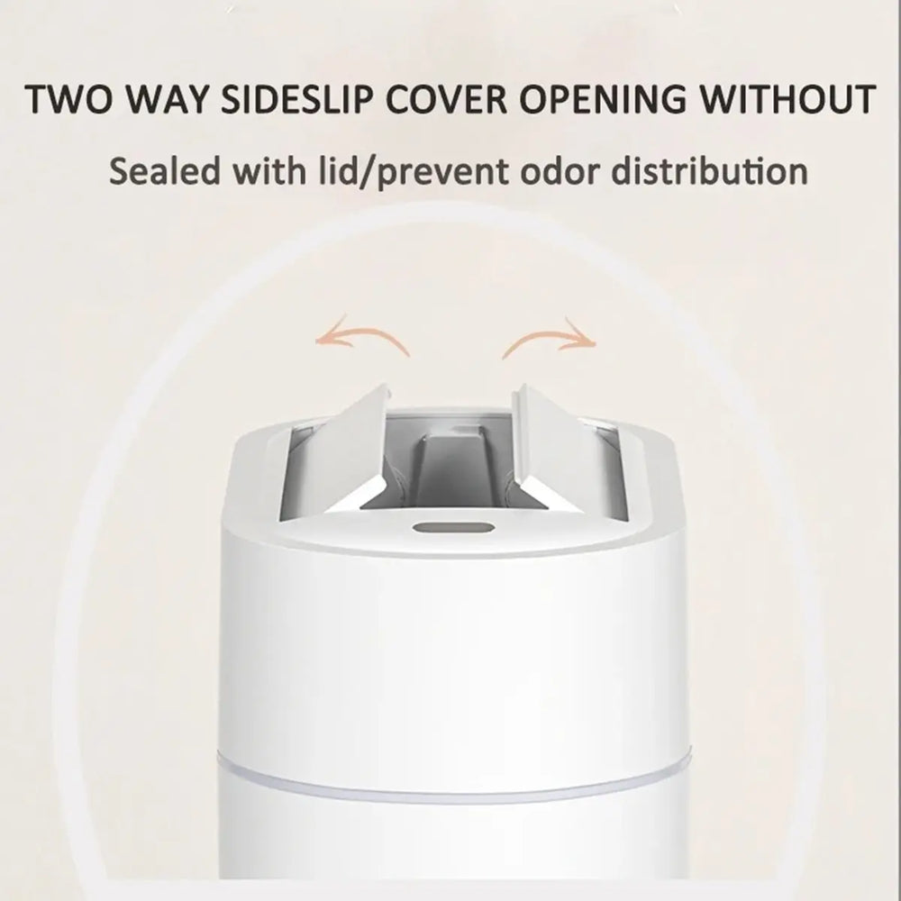(ABLP) 9L Two-Way Automatic Bagging Adsorption Rubbish Bin Smart Sensor Trash Can with Lid Home Wall Mount Kitchen Dustbin
